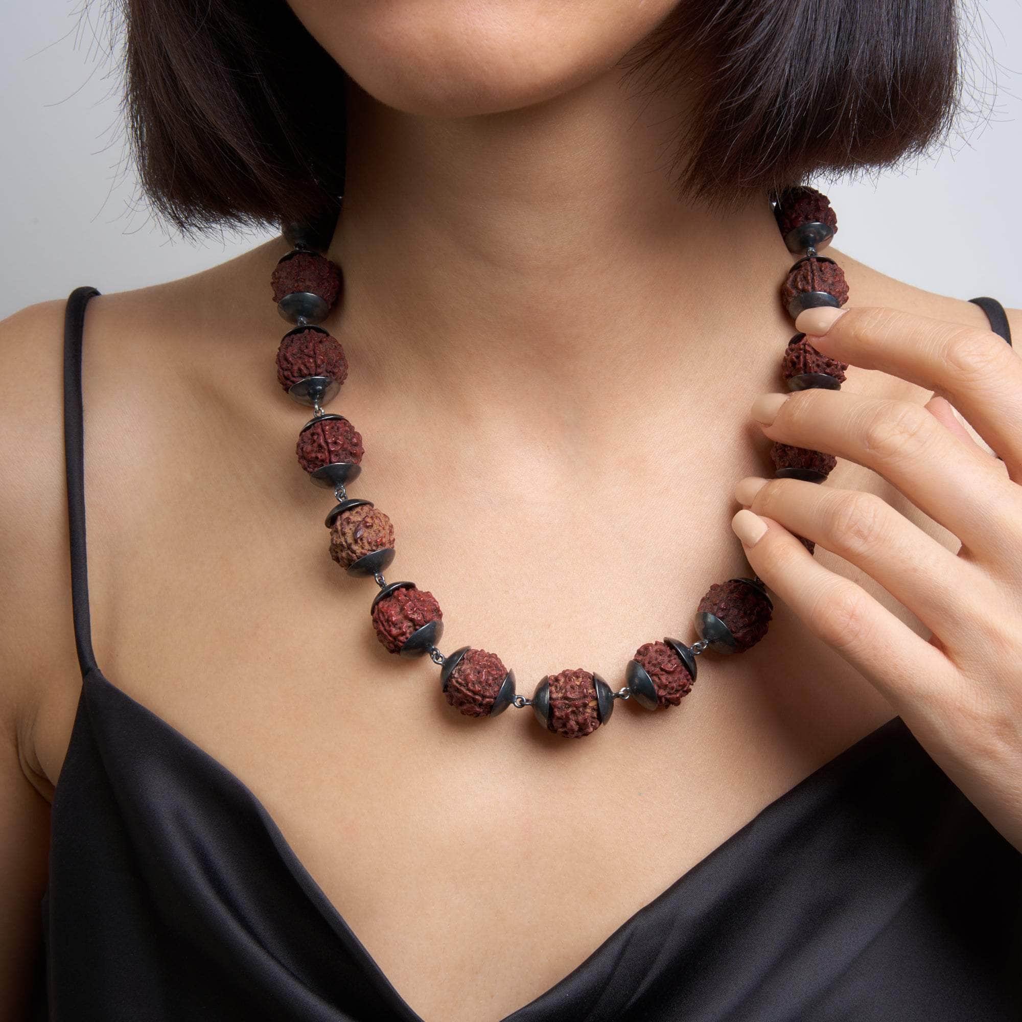 Epis Rudraksha Beads Necklace GERMAN KABIRSKI