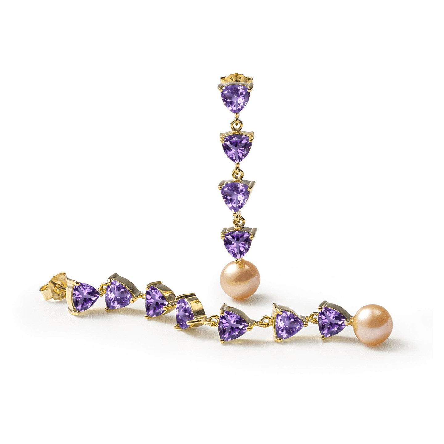 Mikko Asymmetric Earrings Personalized & Co-Designed with Custom Options: Blue Topaz, Amethyst, Rhodolite, Peridot, Garnet, White or Black Rhodium, Gold