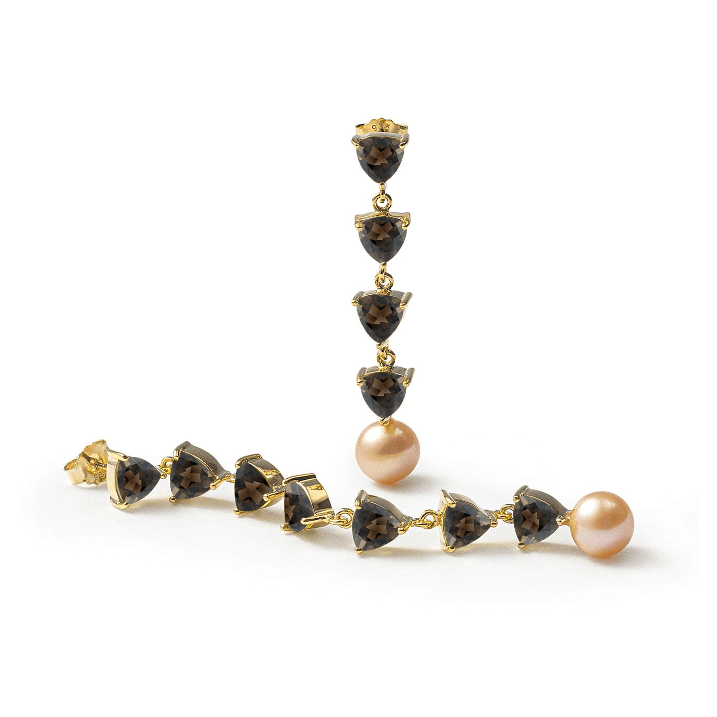 Mikko Asymmetric Earrings Personalized & Co-Designed with Custom Options: Blue Topaz, Amethyst, Rhodolite, Peridot, Garnet, White or Black Rhodium, Gold