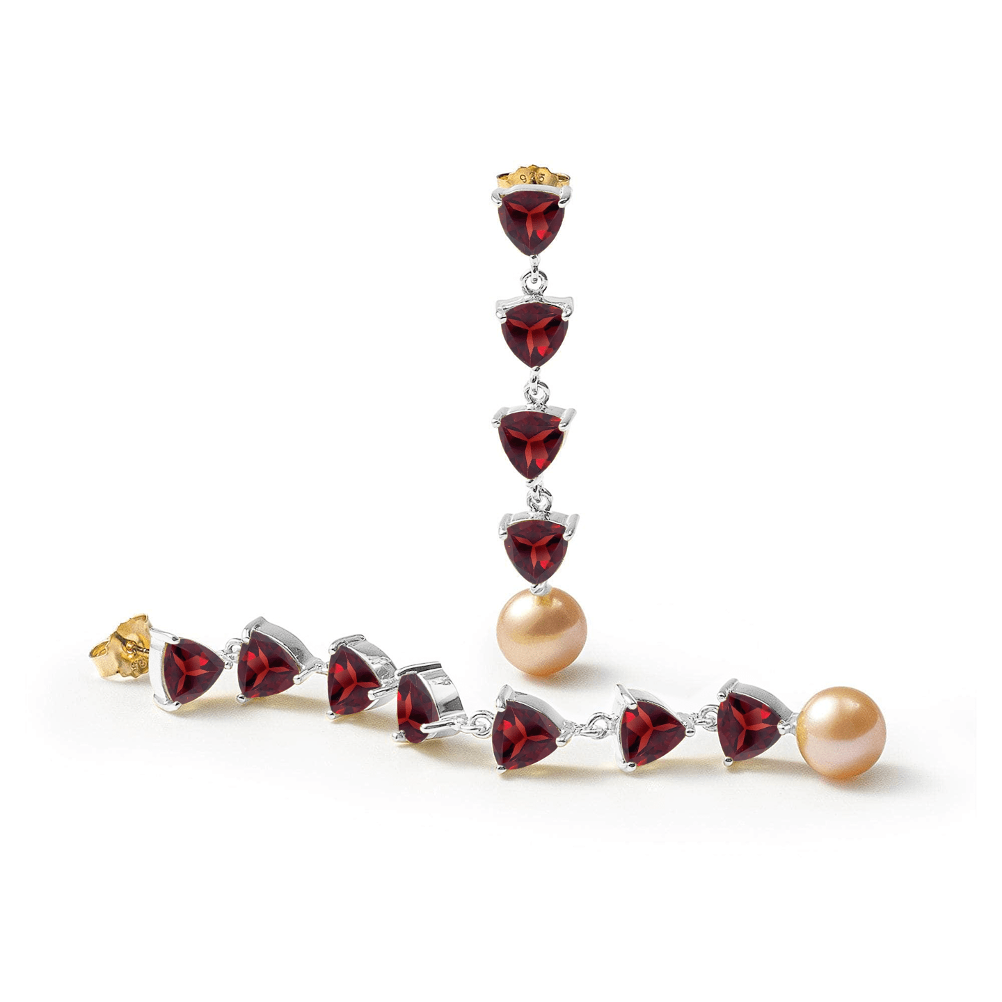 Mikko Asymmetric Earrings Personalized & Co-Designed with Custom Options: Blue Topaz, Amethyst, Rhodolite, Peridot, Garnet, White or Black Rhodium, Gold