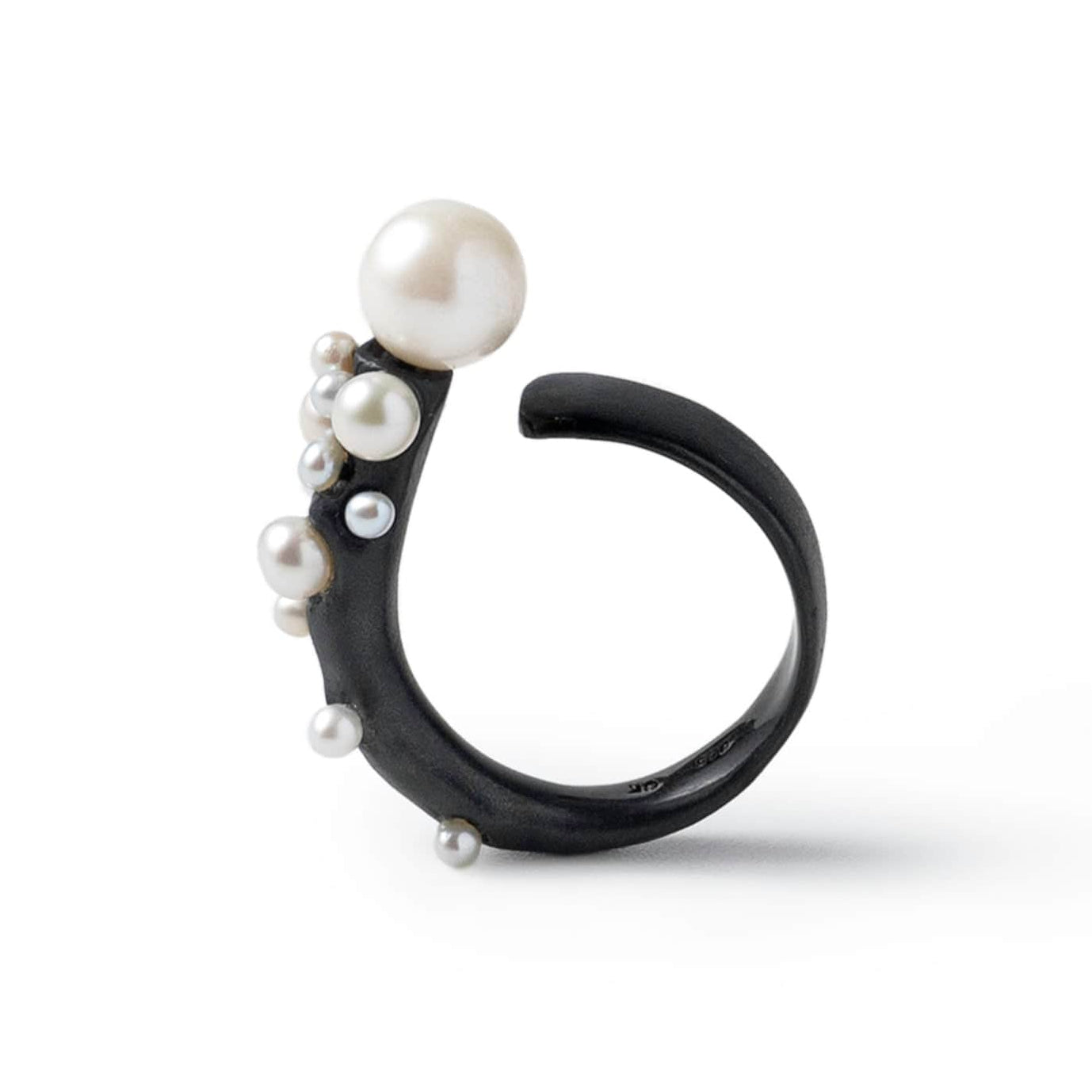 Nerida White Micro Pearl Ring GERMAN KABIRSKI