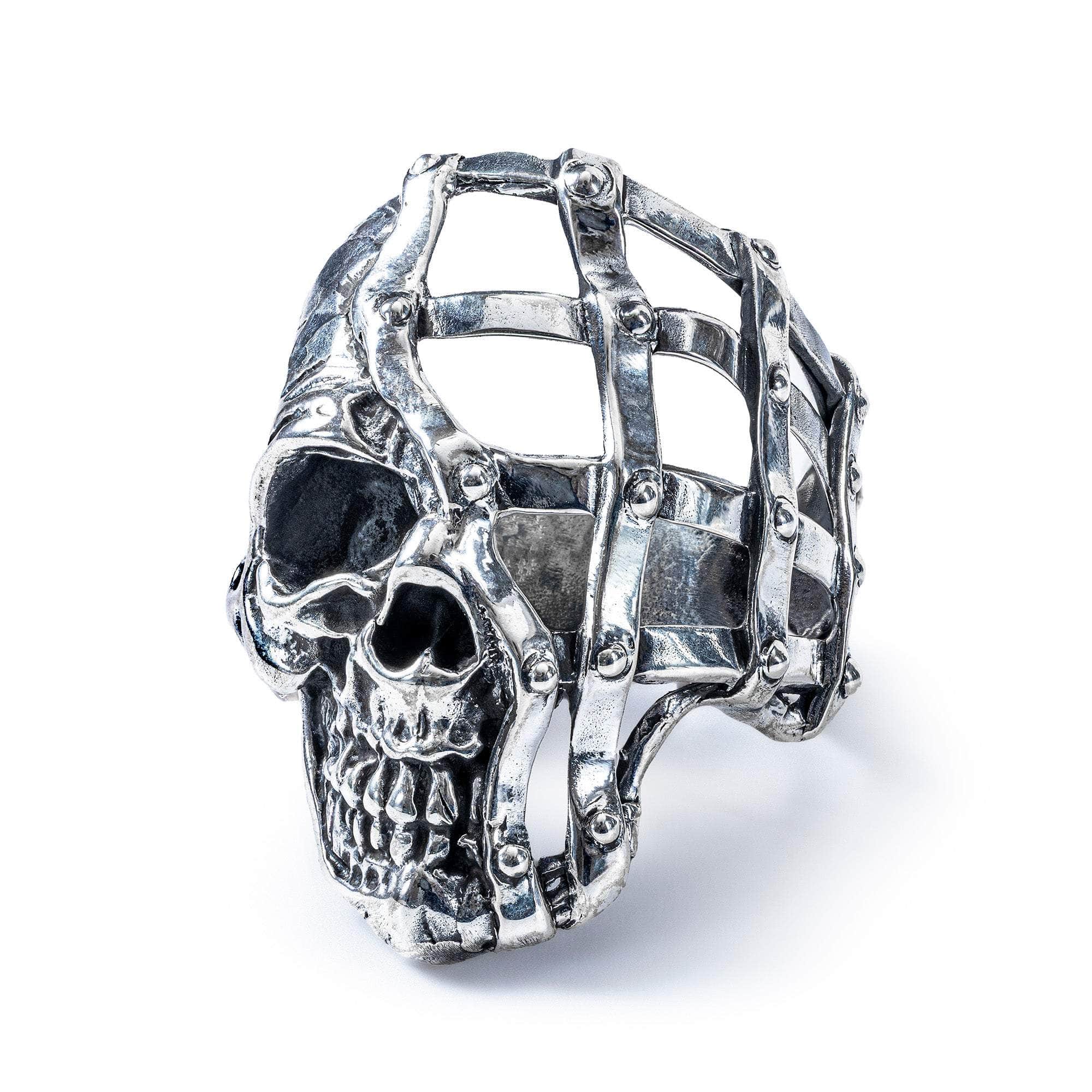 Nocturne Gothic Biker Inspired Oxidized 925 Silver Skull Ring