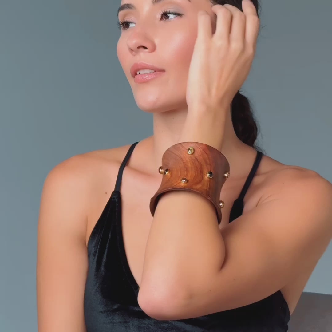 Narra Tourmaline and Sapphire Bangle