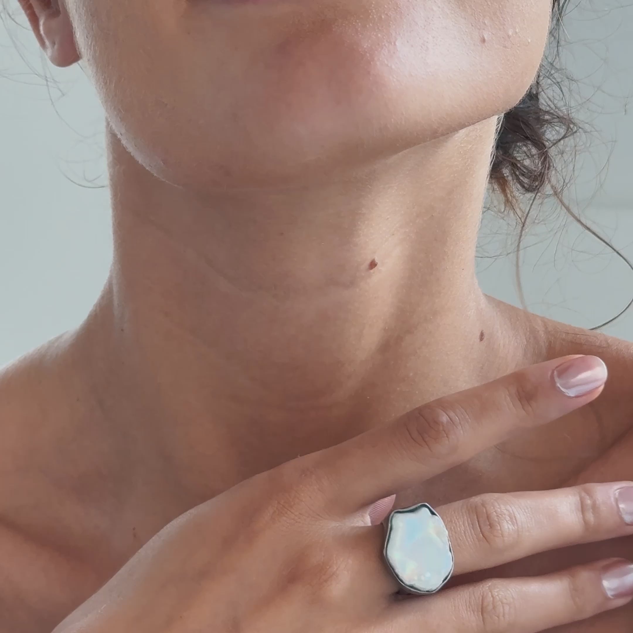 Aswad Baroque Pearl and Black Spinel Ring