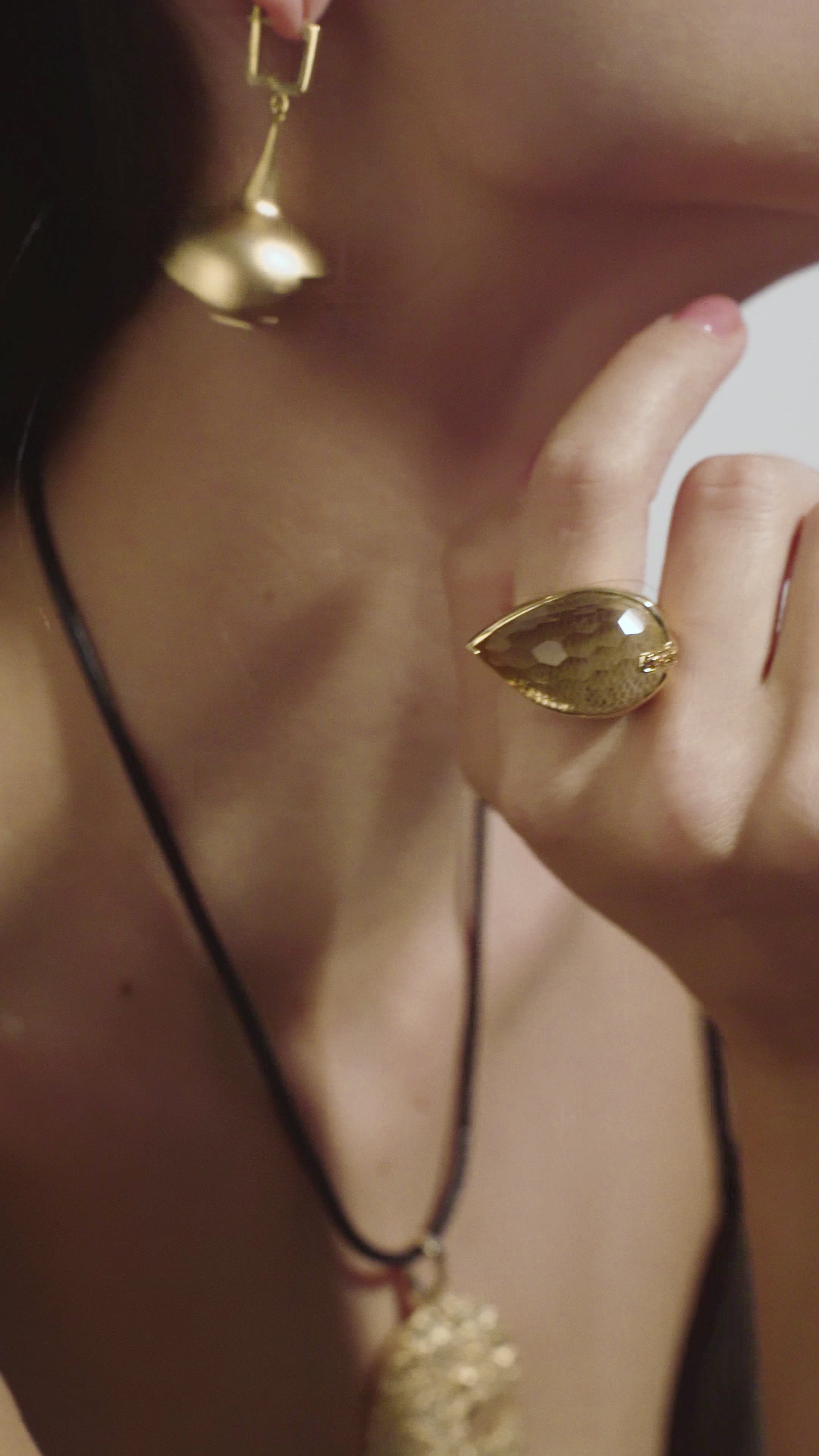 Gobl Earrings Co-Designed with Gemstone & Plating Options: Amethyst, Lemon Quartz, Topaz, Smoky Quartz