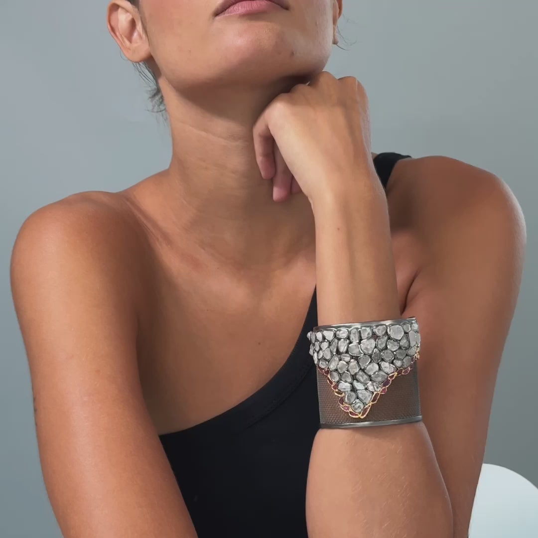 Leucas Sapphire and Ruby Bangle