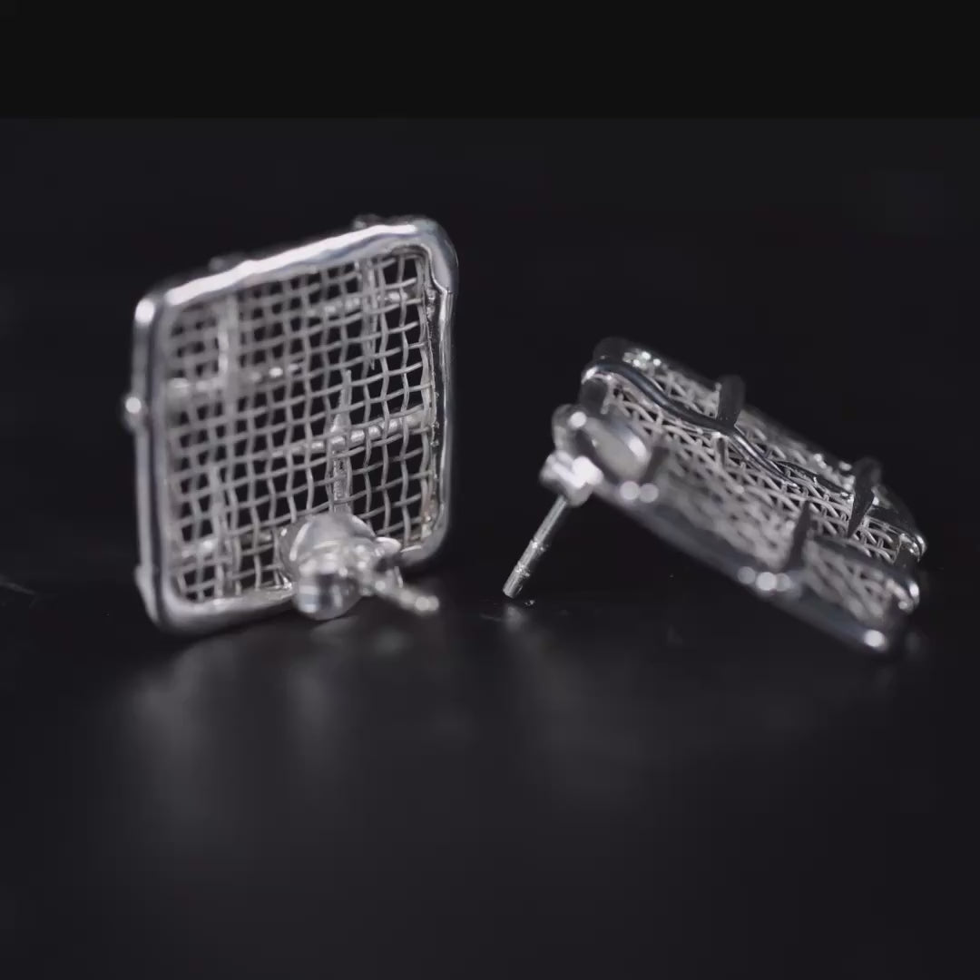 Resh Lightweight 925 Silver & Titanium Mesh Earrings