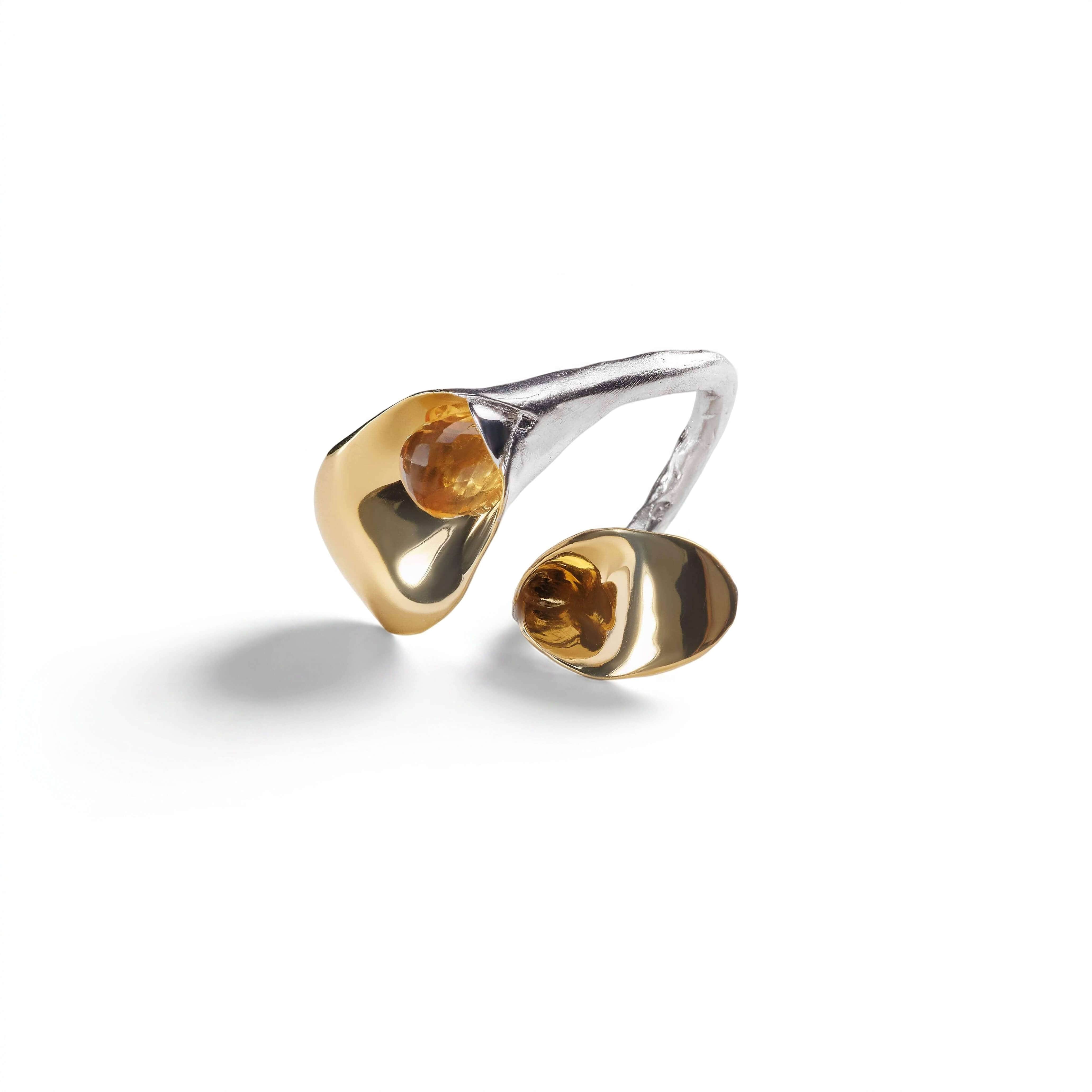 Prisca Limited Edition Sterling Silver Ring with Citrine