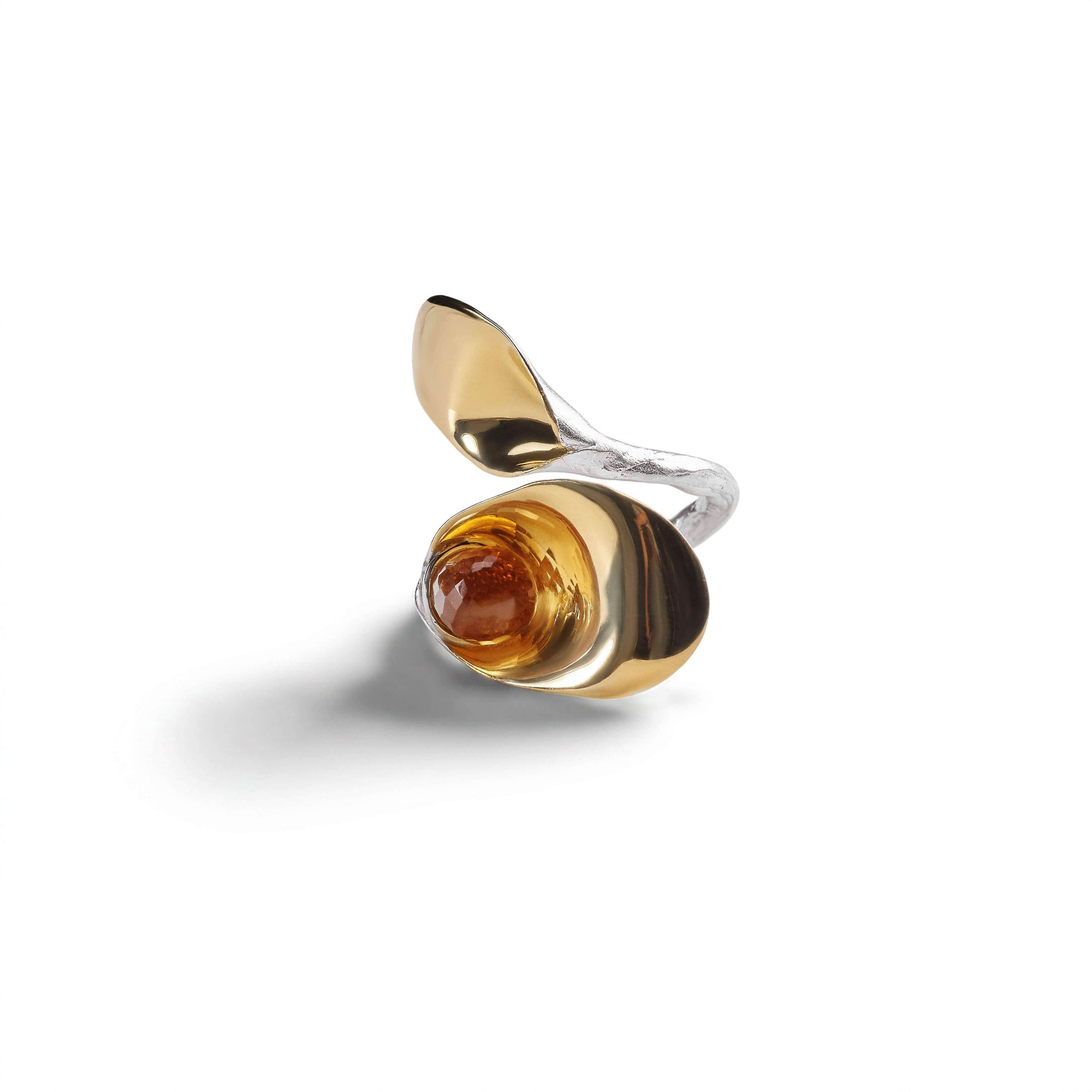 Prisca Limited Edition Sterling Silver Ring with Citrine