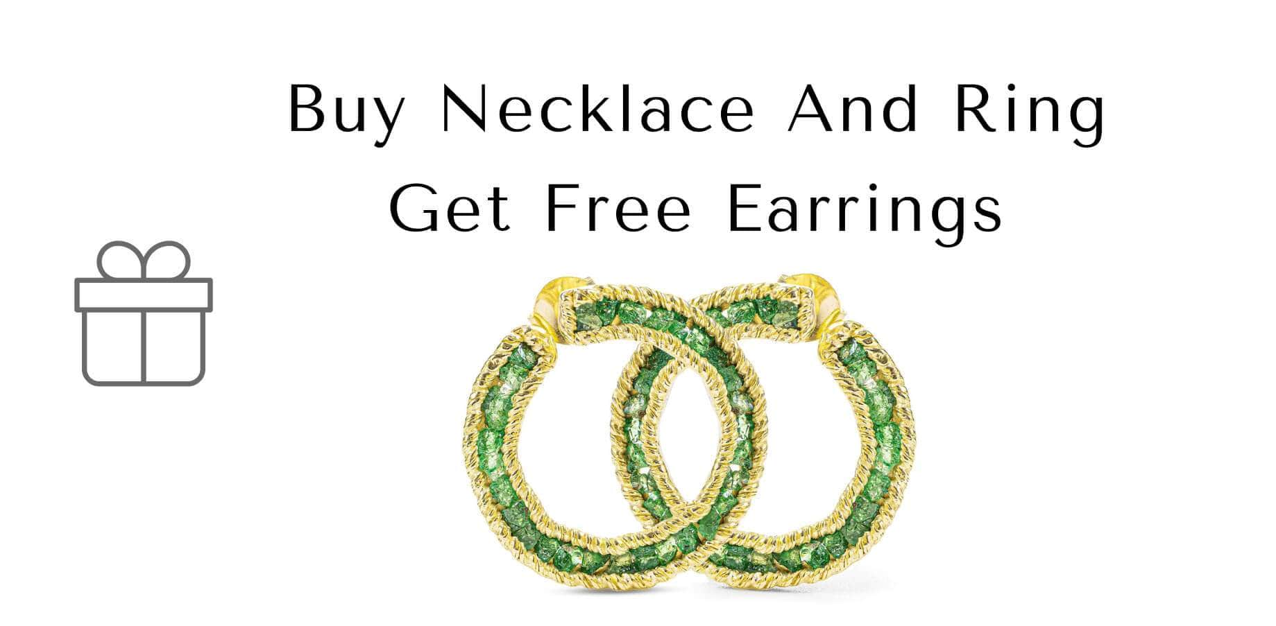 Jewelry offer with green gemstone rings