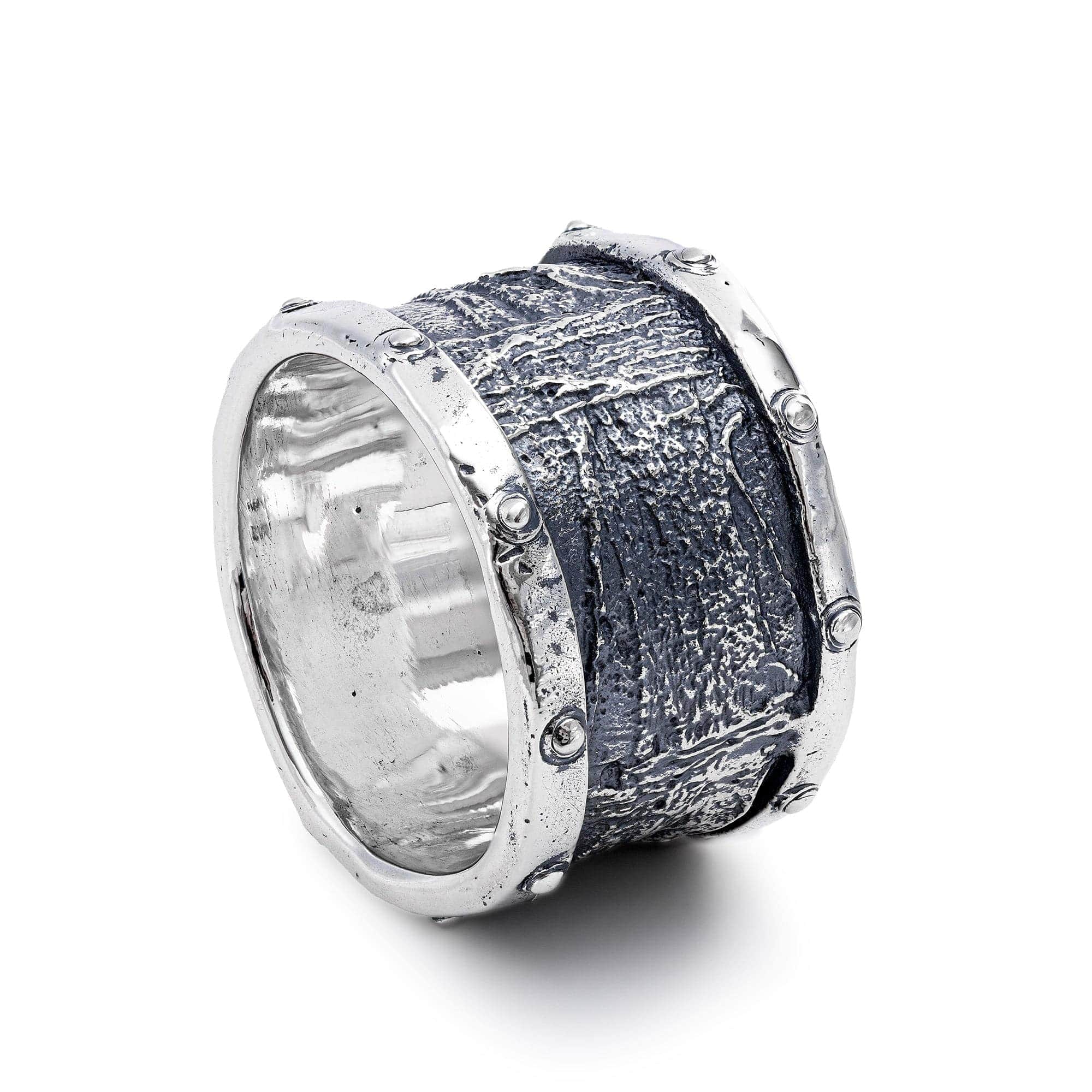 Tendril Handmade 925 Silver Ring with Earthy, Textured Feel