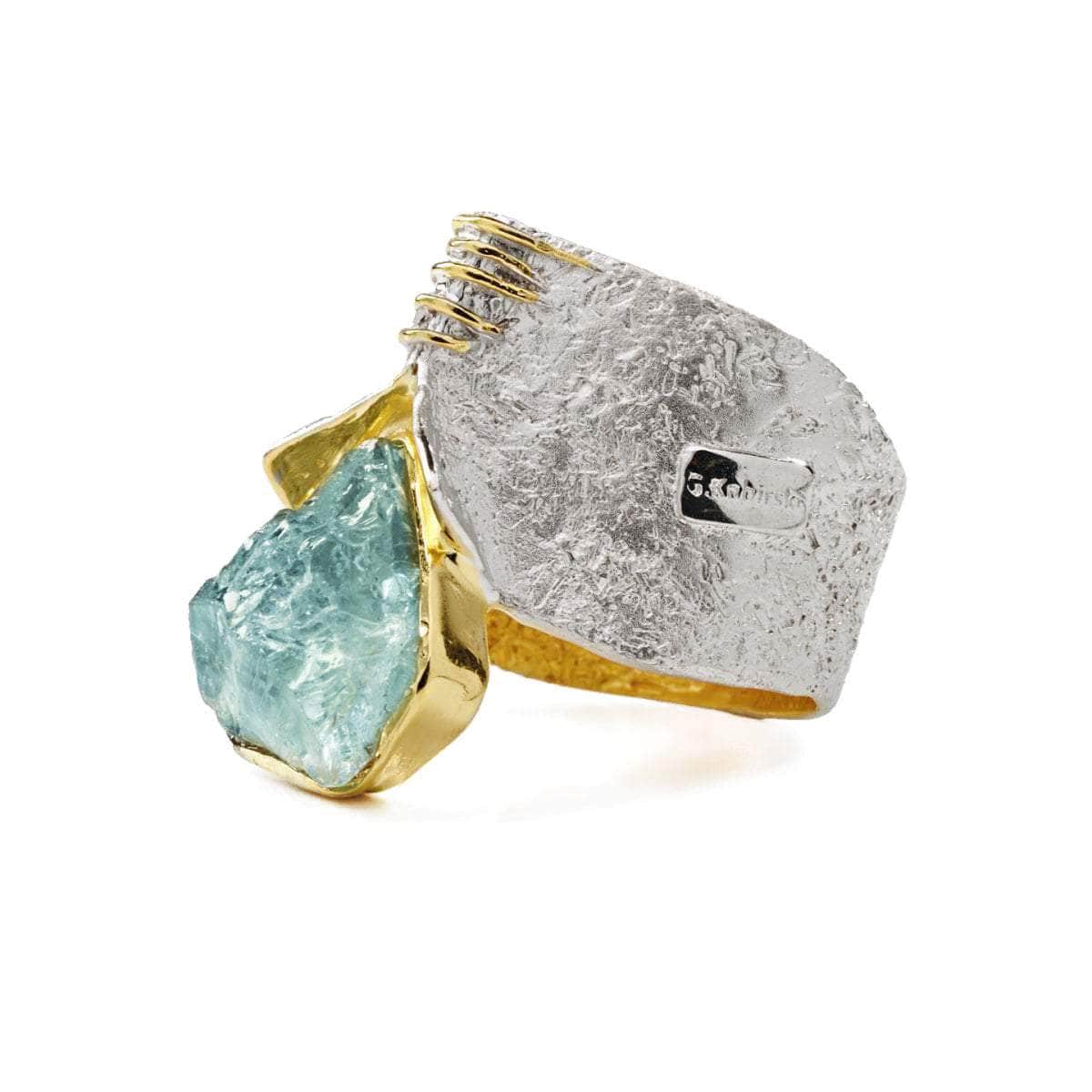 Corliss Aquamarine Rough Ring GERMAN KABIRSKI