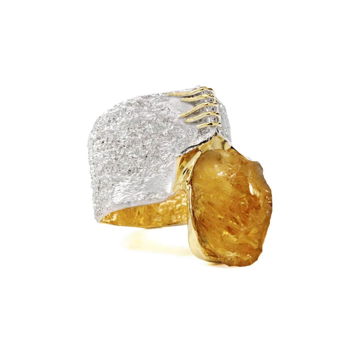 Corliss Citrine Rough Ring GERMAN KABIRSKI