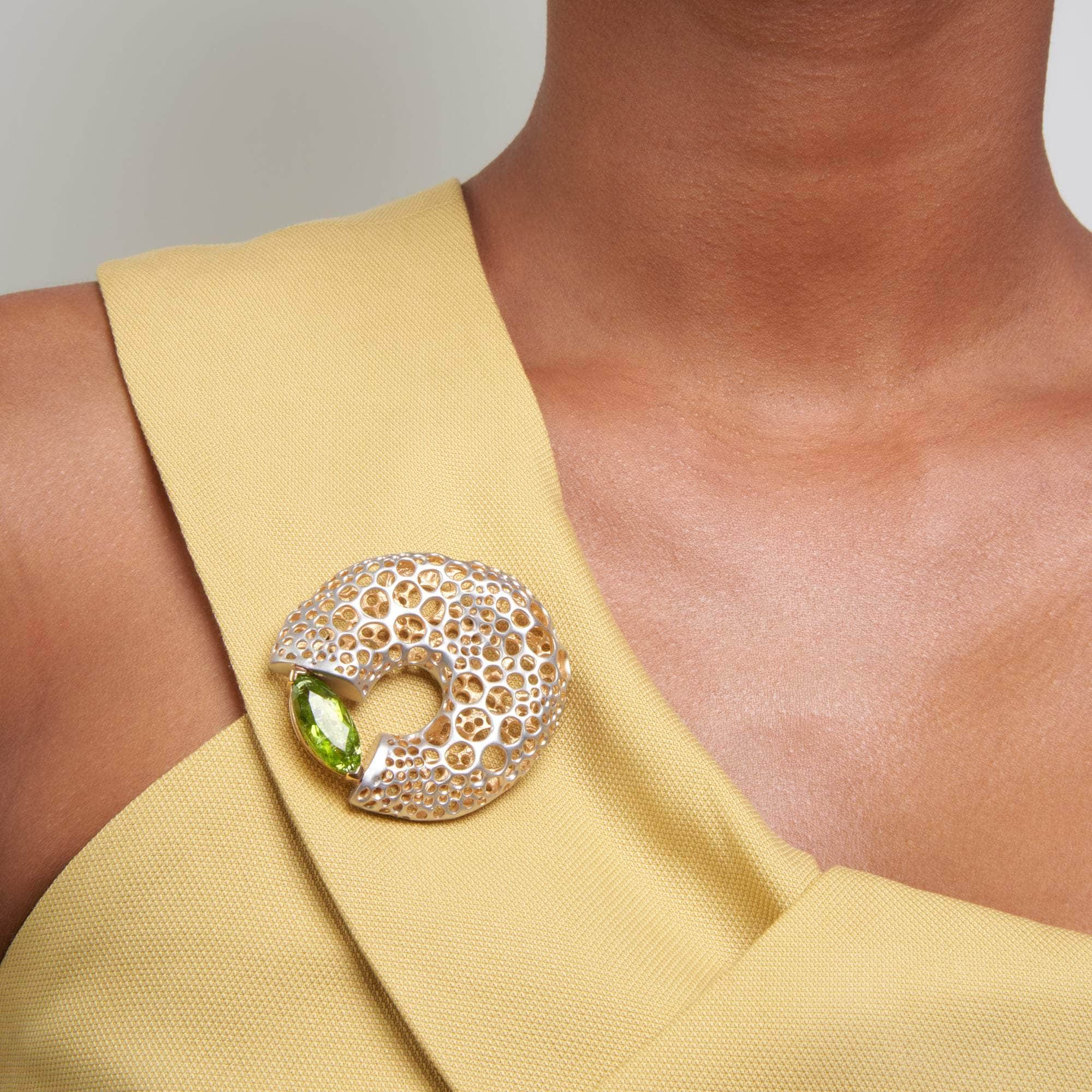 Lachet Peridot Brooch GERMAN KABIRSKI