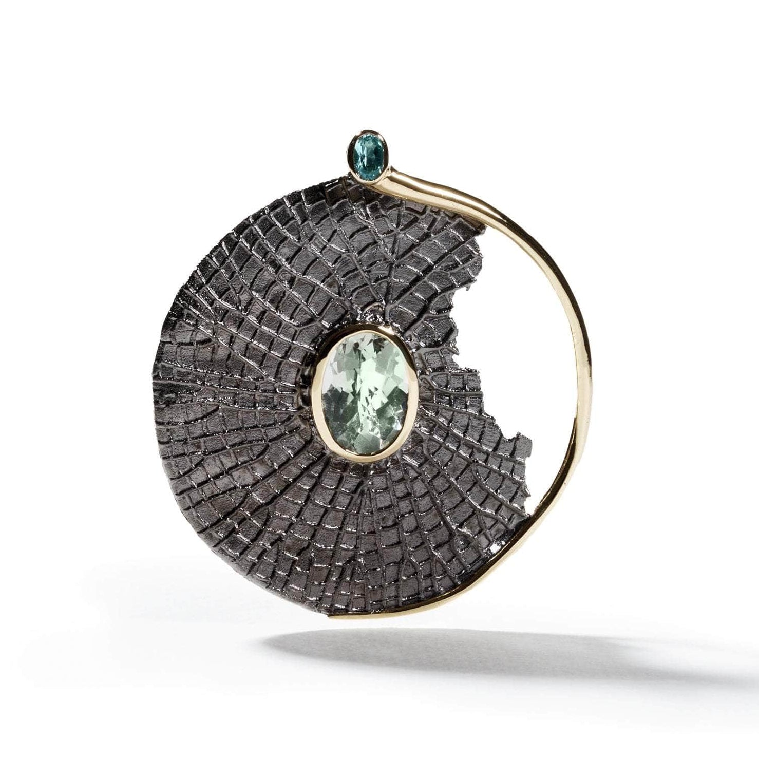 Maksur Green Amethyst and Topaz Pendant GERMAN KABIRSKI