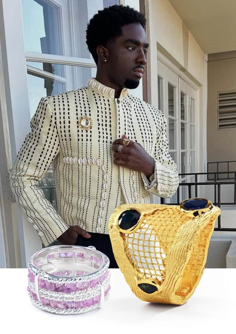  wearing German Kabirski Jewelry