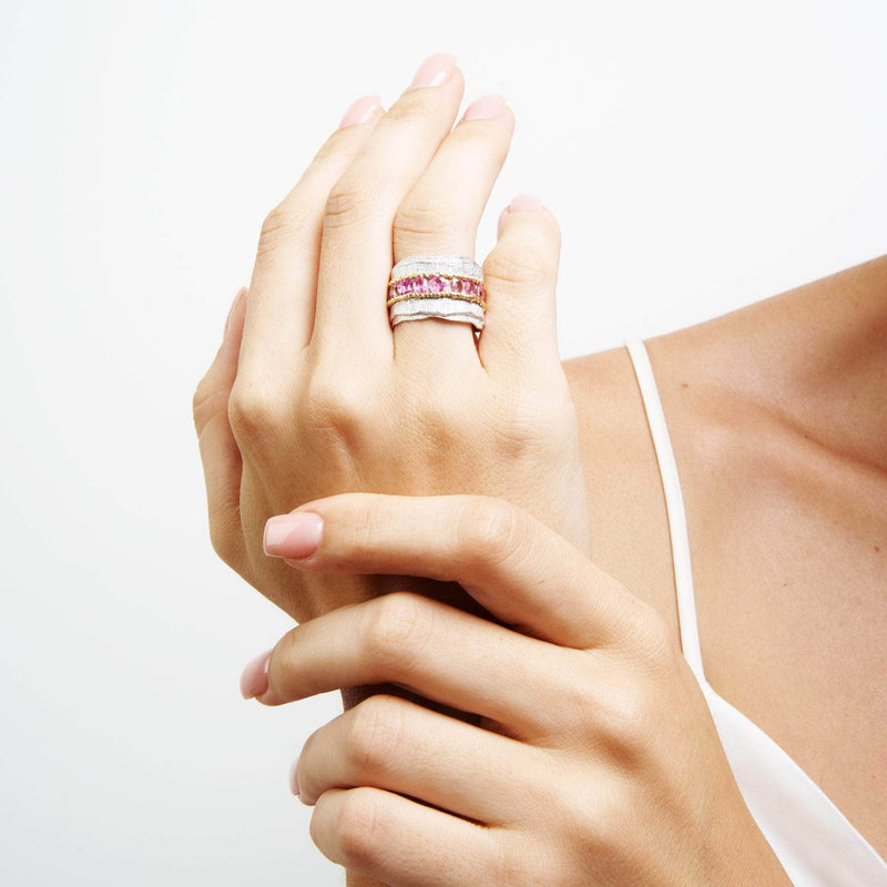 Ring 7.5 Calix Pink Sapphire Ring Calix Pink Sapphire Ring, Ring by GERMAN KABIRSKI