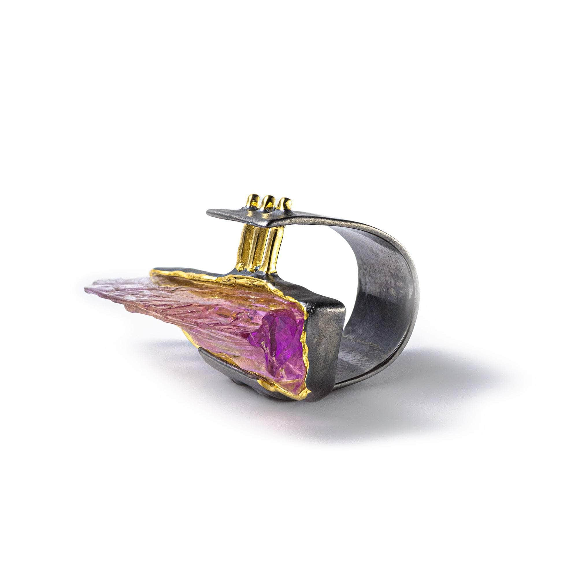 Stein Amethyst Slice Ring GERMAN KABIRSKI