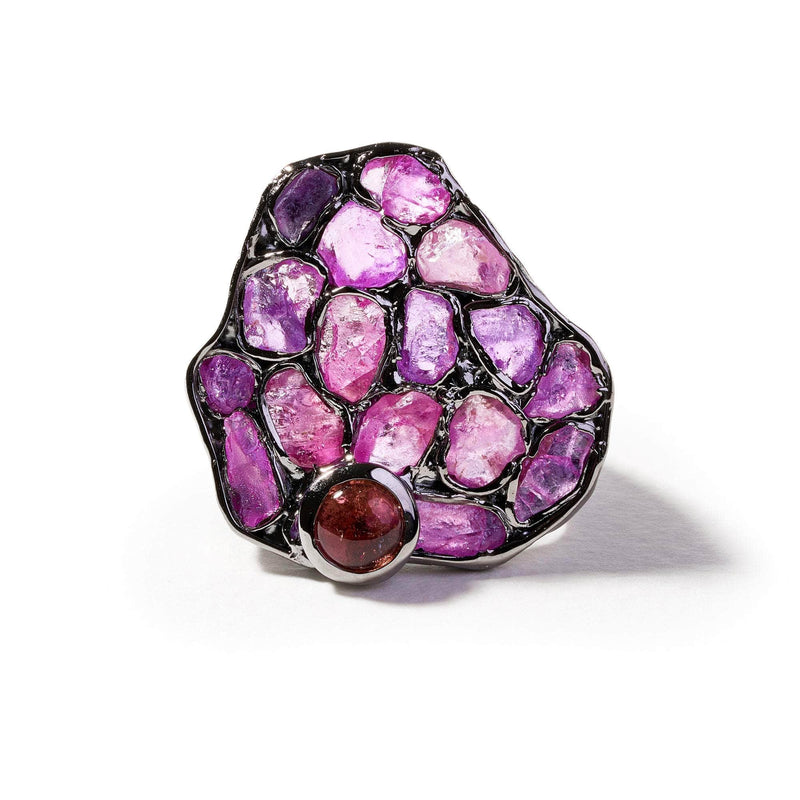Ring 9 Ness Ruby Rough and Pink Sapphire Ring Ness Ruby Rough and Pink Sapphire Ring, Ring by GERMAN KABIRSKI