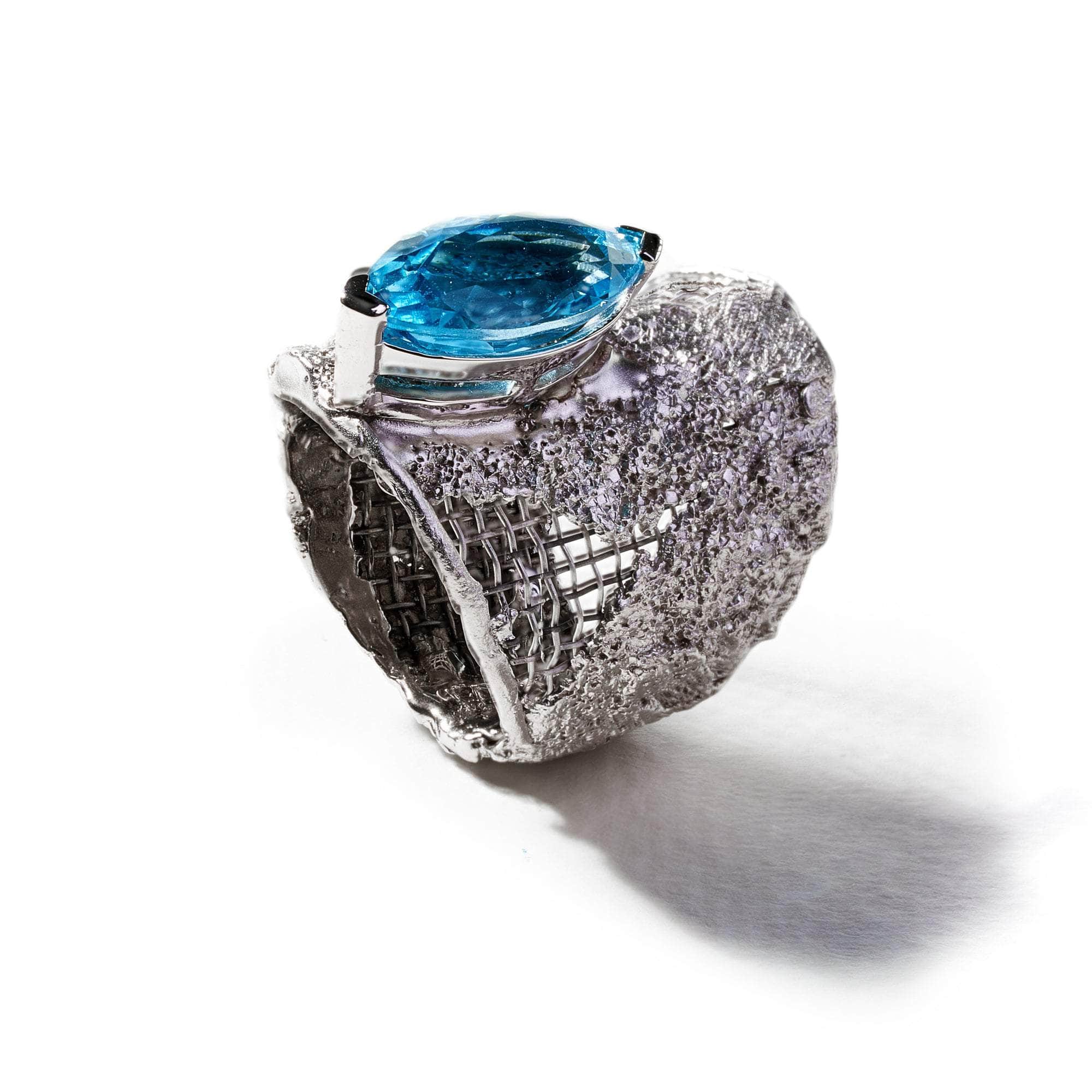 Monaq Swiss Blue Topaz Ring GERMAN KABIRSKI