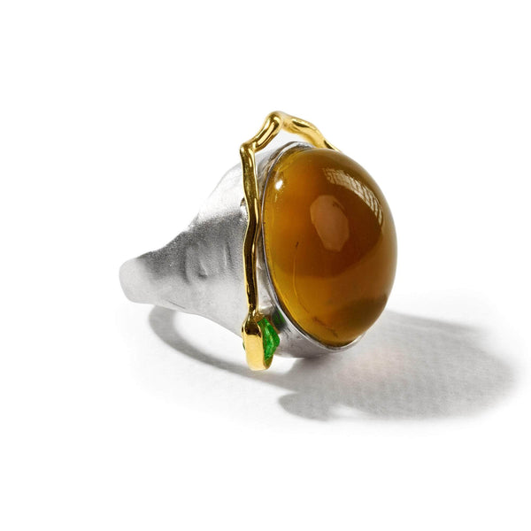 Buy Mens Ring Green Opal Silver Ring Signet Ring Mens 18K Gold Online in  India 