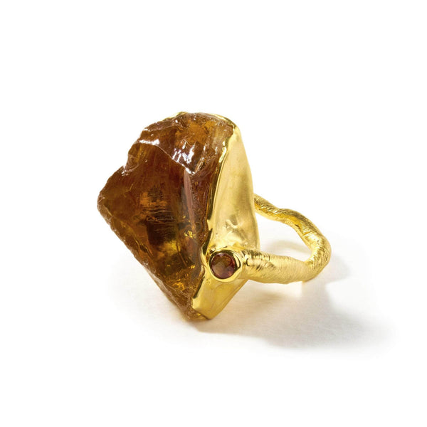 Sola Rough Citrine and Yellow Sapphire Ring GERMAN KABIRSKI