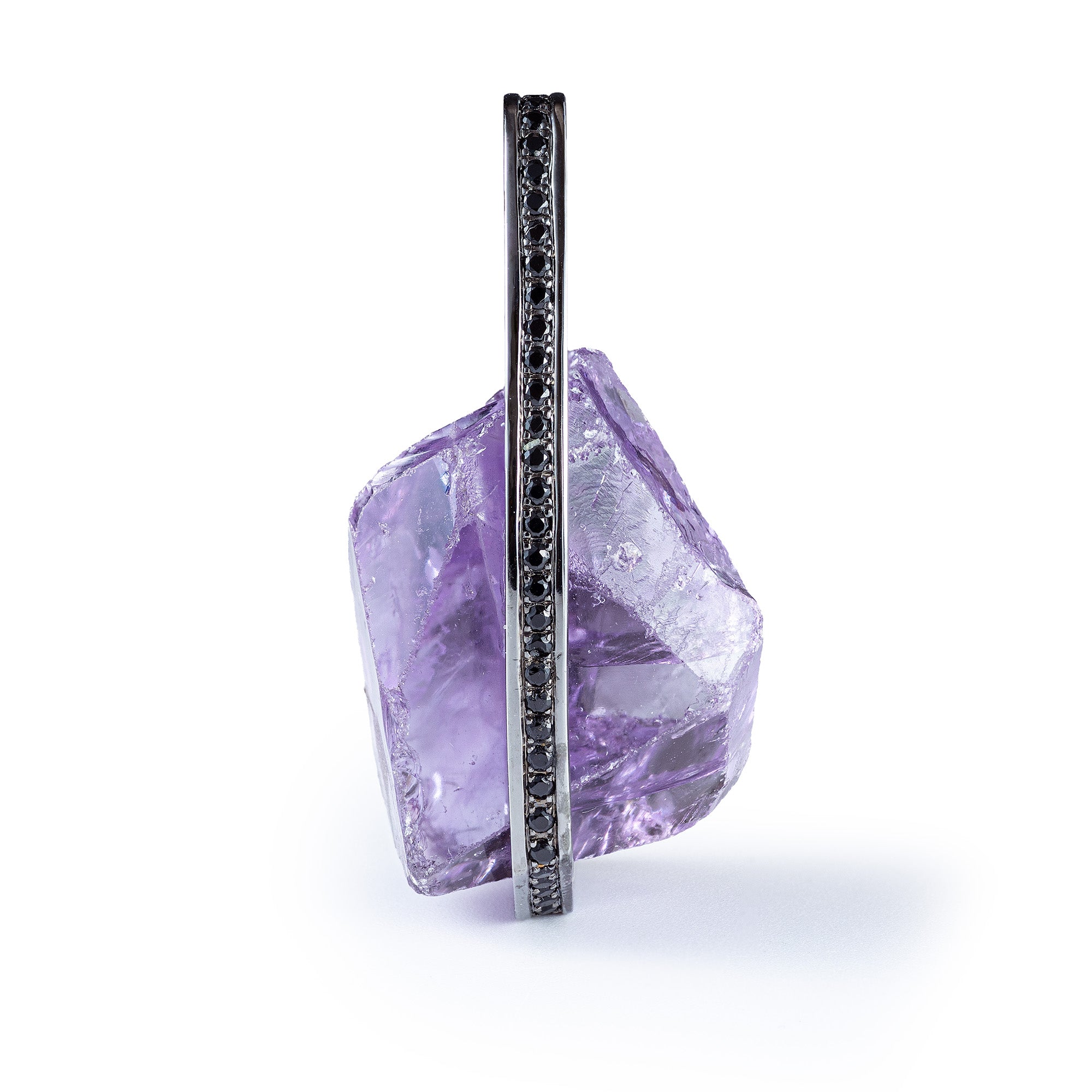 Kiezel Rough Amethyst and Spinel Pendant GERMAN KABIRSKI