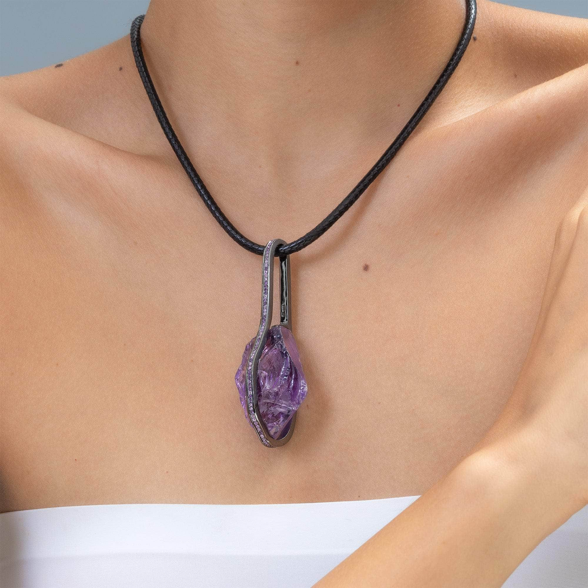 Veys Rough Amethyst Pendant GERMAN KABIRSKI