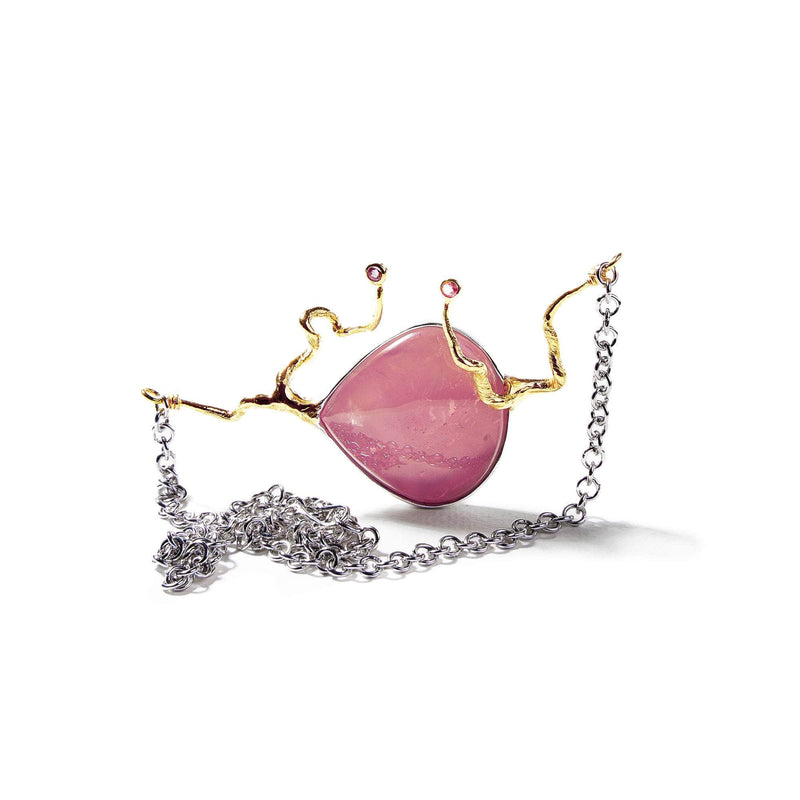 Leos Rose Quartz and Pink Sapphire Necklace GERMAN KABIRSKI