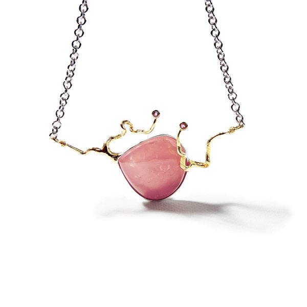 Leos Rose Quartz and Pink Sapphire Necklace GERMAN KABIRSKI