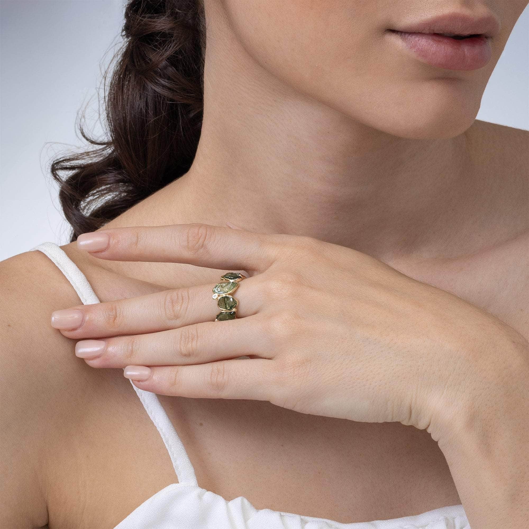 Cyrus Green Sapphire and Diamond Ring GERMAN KABIRSKI