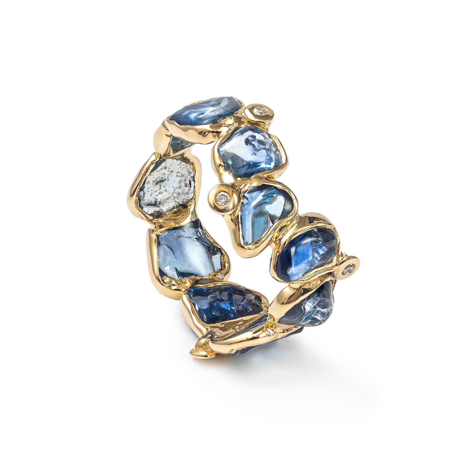 Cyrus Blue Sapphire and Diamond Ring GERMAN KABIRSKI