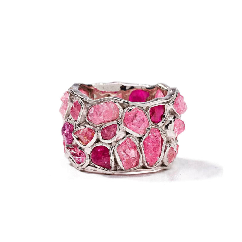 Ring Alcina Ruby Pink Sapphire Silver Ring Alcina Ruby Pink Sapphire Silver Ring, Ring by GERMAN KABIRSKI