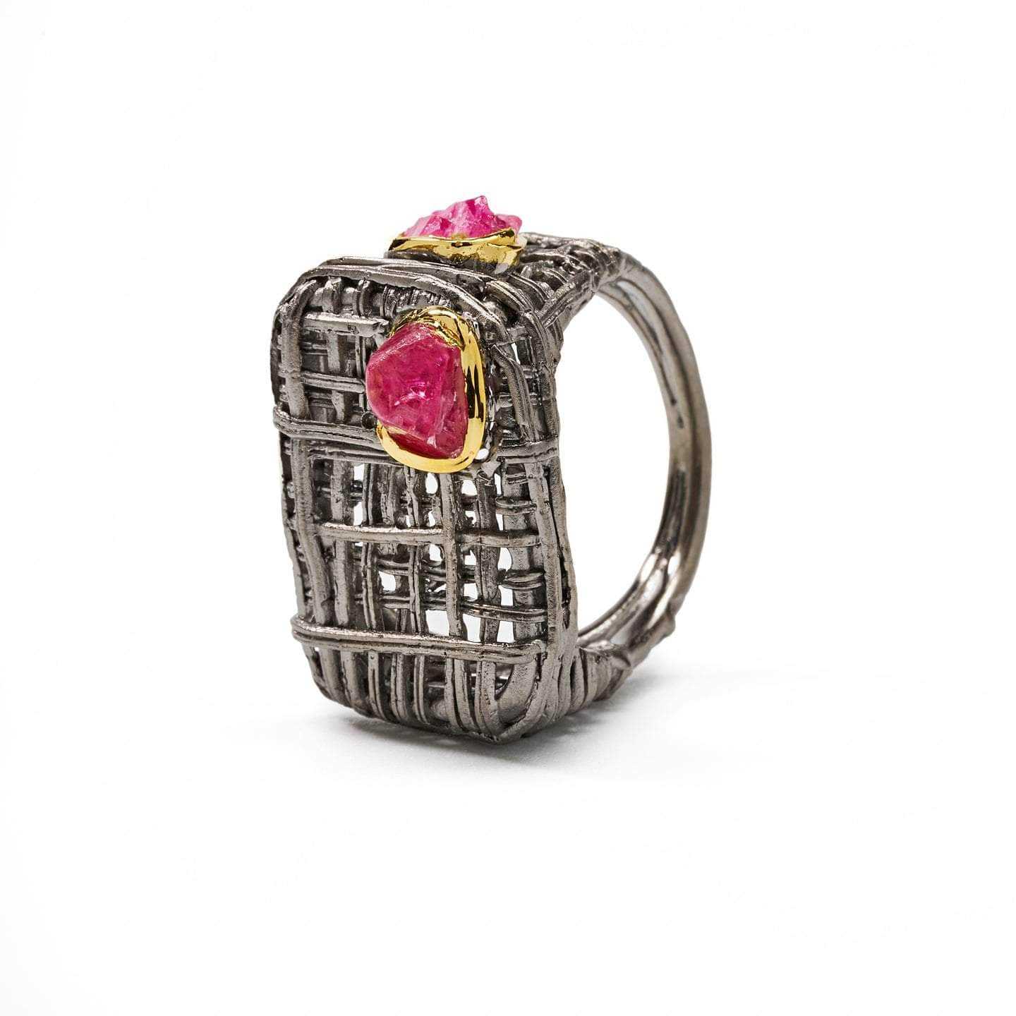 Wenn Pink Spinel Rough Ring GERMAN KABIRSKI