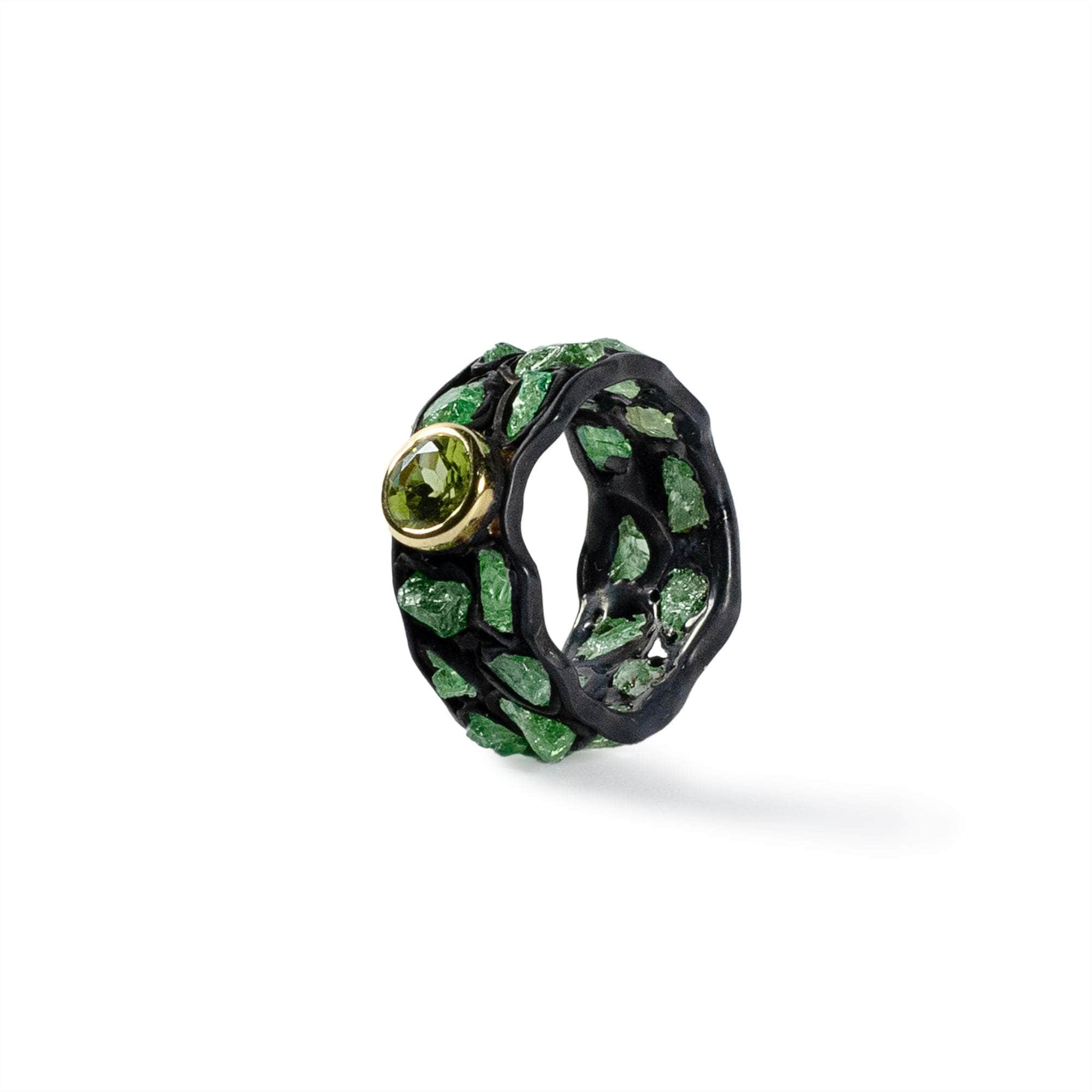 Umha Tsavorite and Peridot Ring GERMAN KABIRSKI