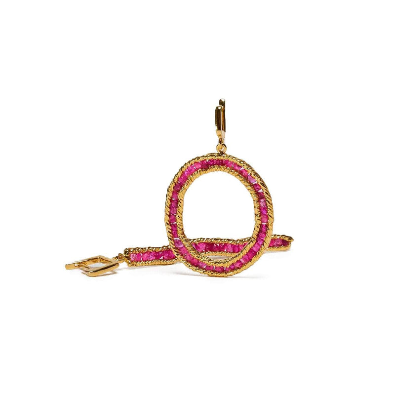 Tiann Pink Sapphire Rough Earrings GERMAN KABIRSKI