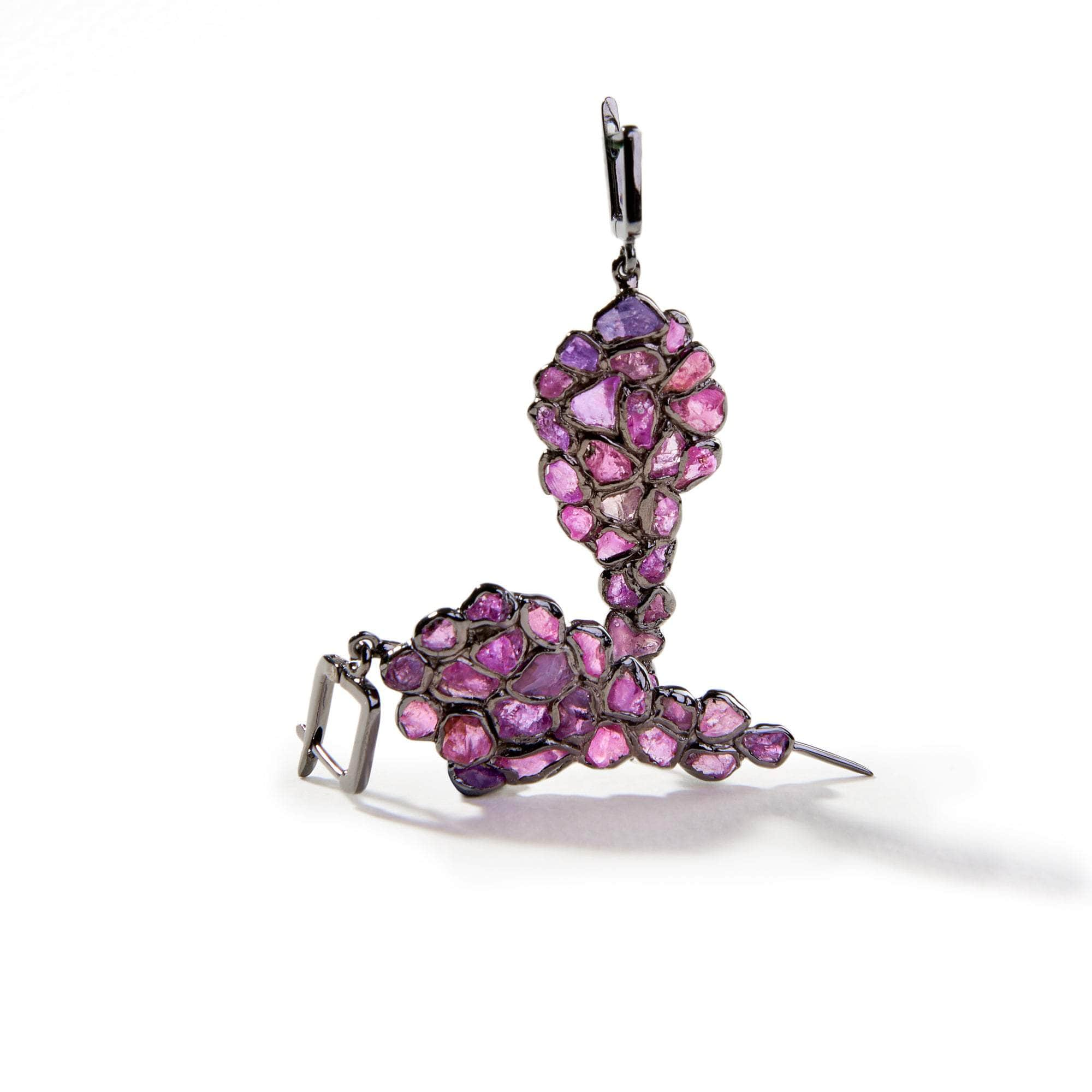 Nia Rough Pink Sapphire Earrings GERMAN KABIRSKI