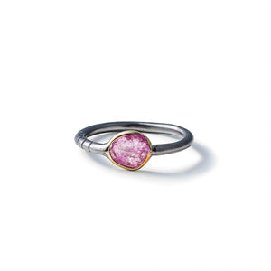 Sappho Rough Pink Sapphire Ring (Black Rhodium) GERMAN KABIRSKI