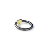 Aspa Rough Yellow Sapphire Ring (Black Rhodium) GERMAN KABIRSKI