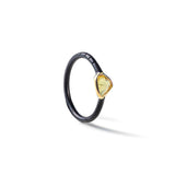 Aspa Rough Yellow Sapphire Ring (Anthracite) GERMAN KABIRSKI