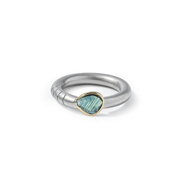 Thallo Green Sapphire Ring (White Rhodium) GERMAN KABIRSKI