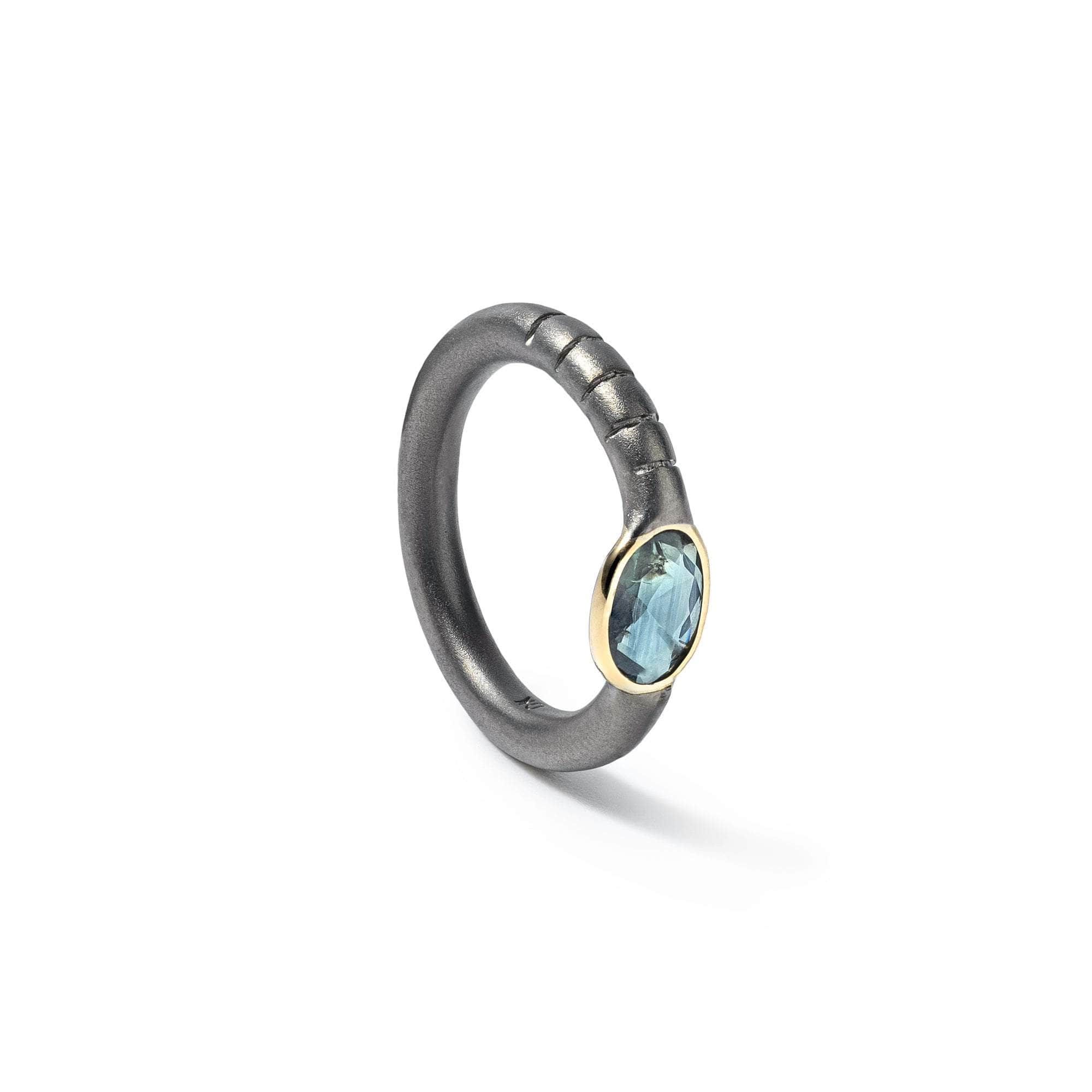 Aoki Blue Sapphire Ring (Black Rhodium) GERMAN KABIRSKI