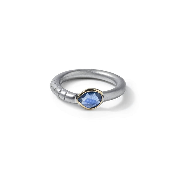 Aoki Blue Sapphire Ring (White Rhodium) GERMAN KABIRSKI