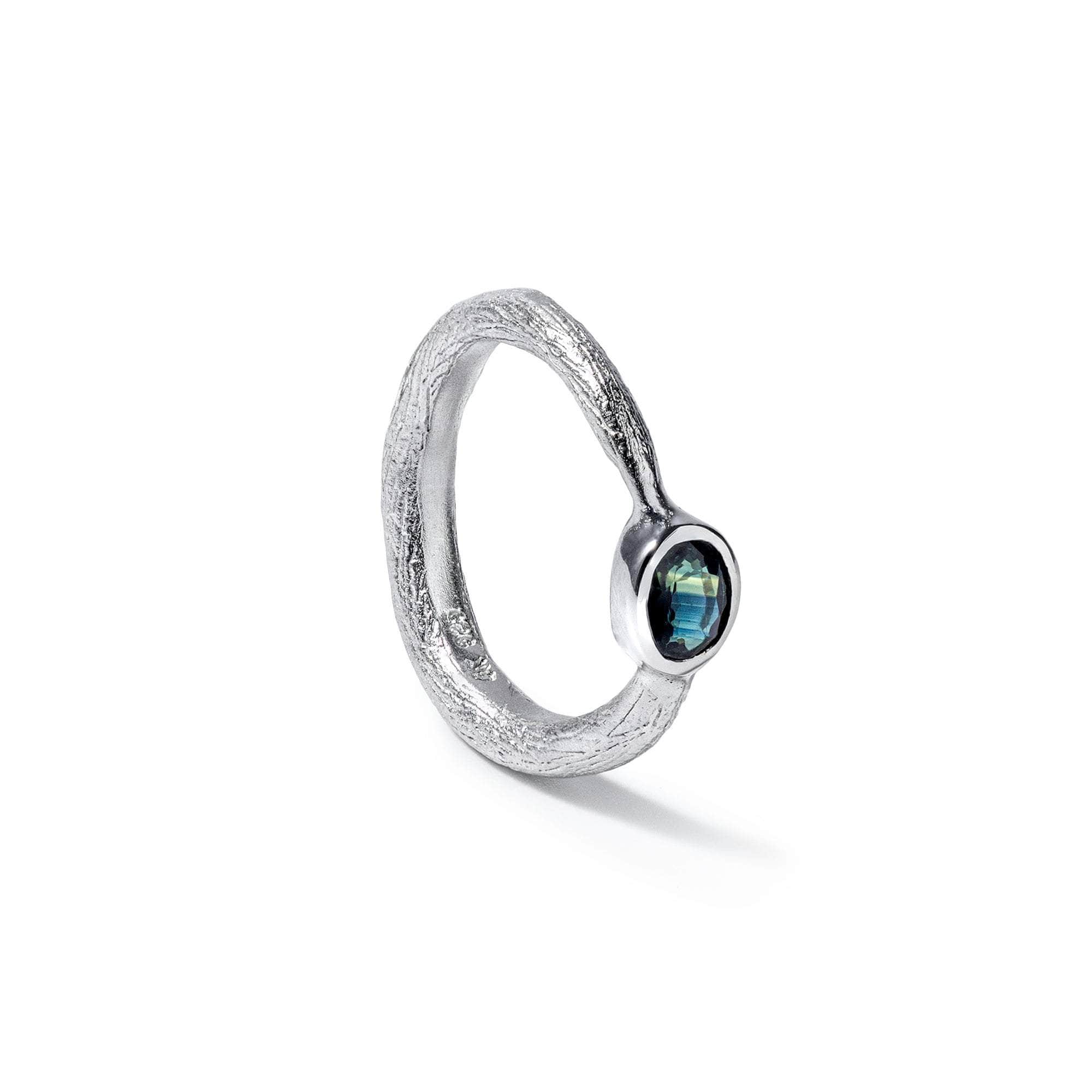 Lorca Dark Green Sapphire Ring (White Rhodium) GERMAN KABIRSKI