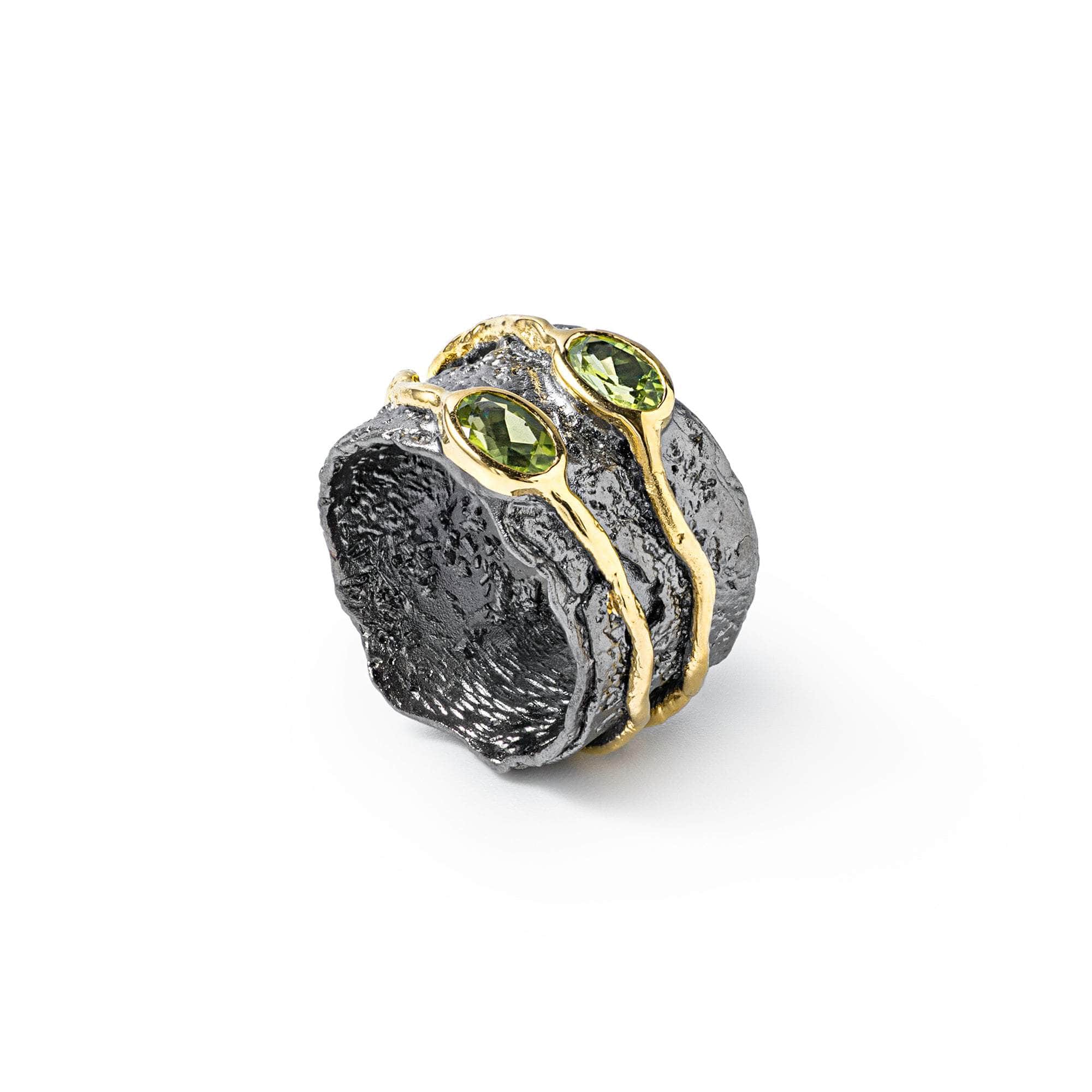 Electra Peridot Ring (Black Rhodium, Gold 18K) GERMAN KABIRSKI