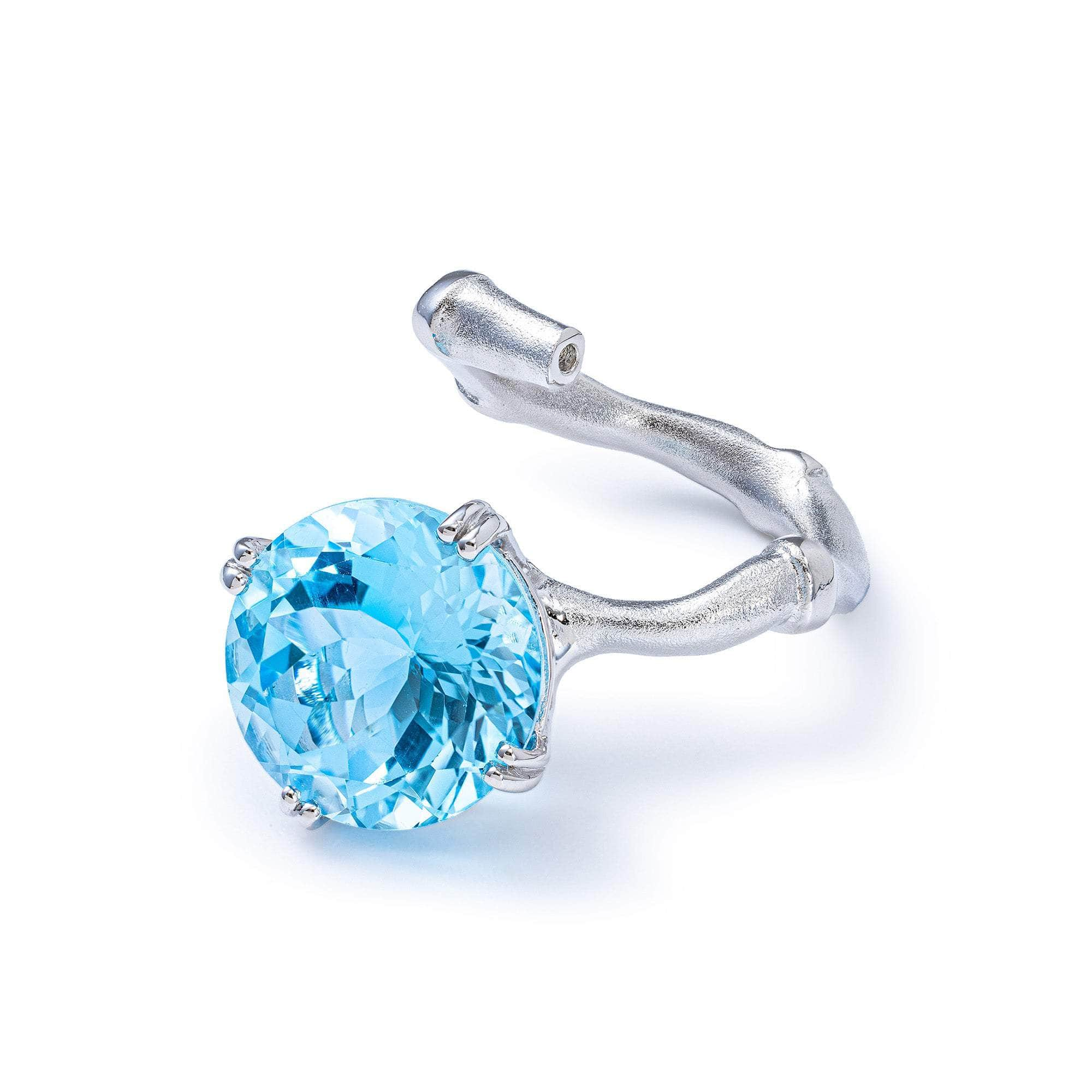 Mirae Blue Topaz and White Topaz Ring GERMAN KABIRSKI