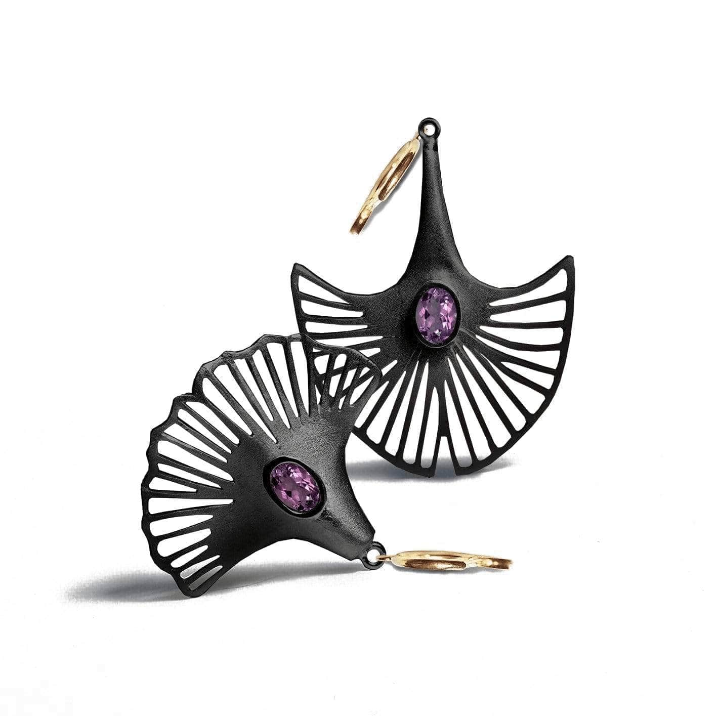 Nabila Amethyst Earrings GERMAN KABIRSKI