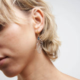 Earrings gray/gold Farash Rhodolite and Blue Topaz Earrings Farash Rhodolite and Blue Topaz Earrings, Earrings by GERMAN KABIRSKI