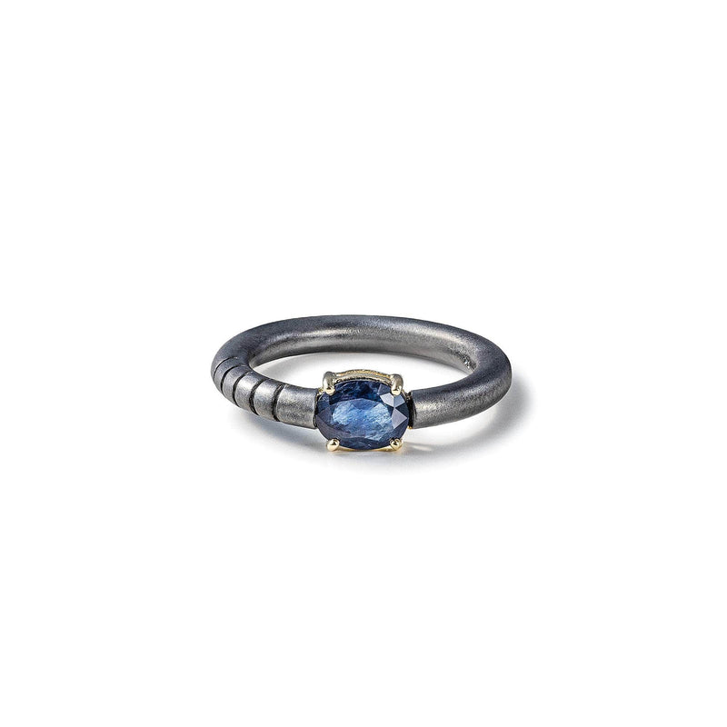 Ariadne Blue Sapphire Ring (Black Rhodium) GERMAN KABIRSKI