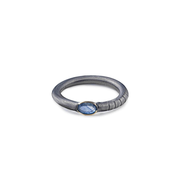 Kleo Blue Sapphire Ring (Black Rhodium) GERMAN KABIRSKI